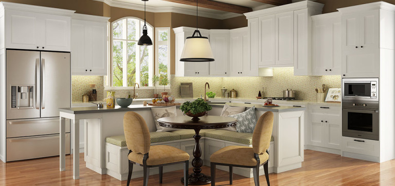 OPPEIN Kitchen in africa » L-Shaped Kitchen Cabinet with Comfortable ...